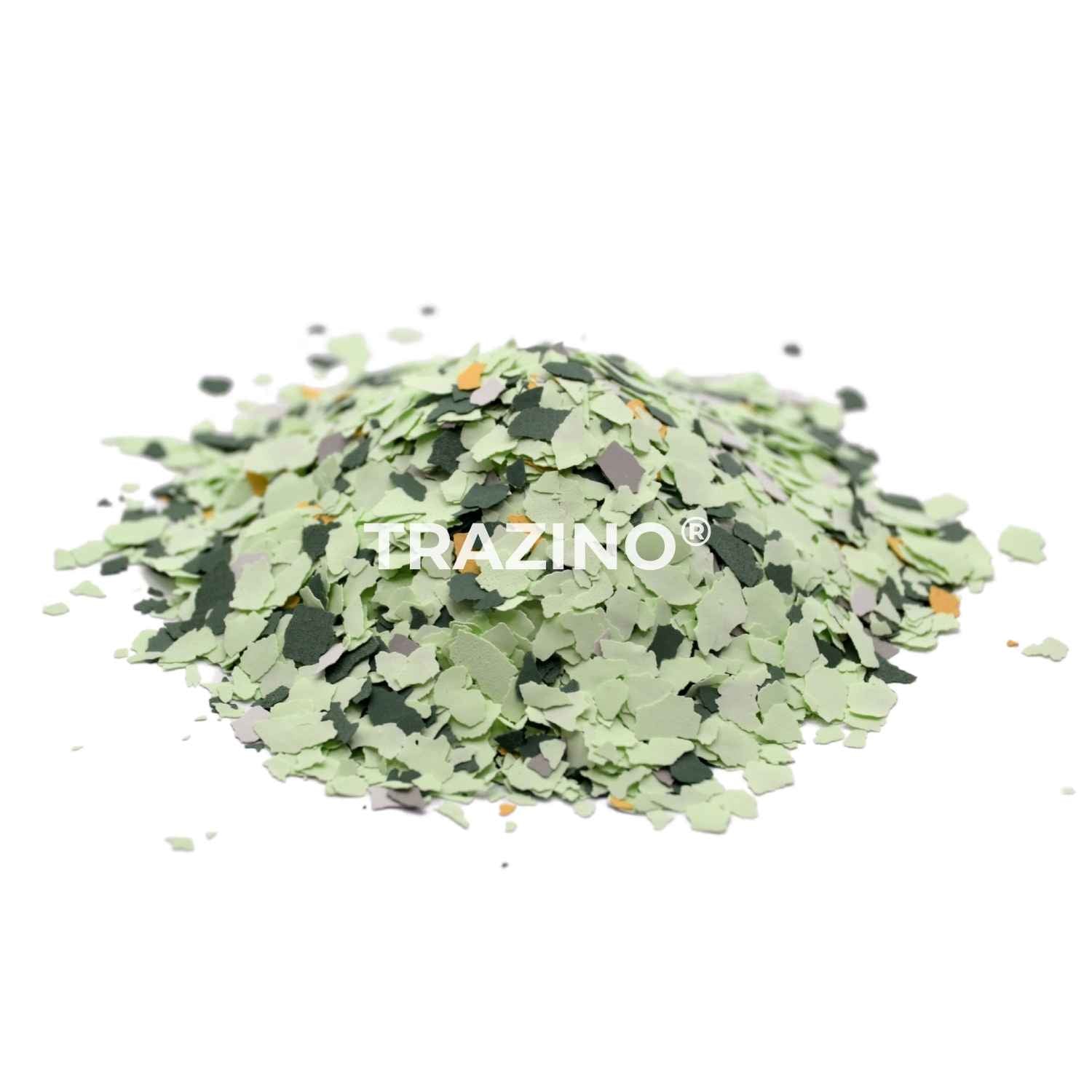 Trazino® Farbchipsmischung Green Salad zum Einstreuen für Beschichtungen Trazino® Farbchipsmischung Green Salad zum Einstreuen für Beschichtungen